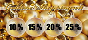 e-pm Mailingaktion - Artikel-Nr. 516509 Goldene Shoppingzeit - Mailing Aufkleber Weihnachten