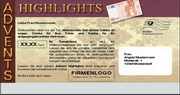 e-pm Mailingaktion - Artikel-Nr. 616685 Advent Highlights - Mailing Maxikarte Weihnachten