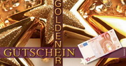 e-pm Mailingaktion - Artikel-Nr. 616687 goldener Gutschein - Mailing Maxikarte Weihnachten