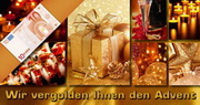 e-pm Mailingaktion - Artikel-Nr. 616688 vergoldeter Advent - Mailing Maxikarte Weihnachten