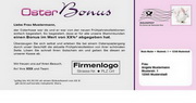 e-pm Mailingaktion - Artikel-Nr. 616978 Oster Bonus - Mailing Maxikarte 

Ostern