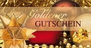e-pm Mailingaktion - Artikel-Nr. 716439 Goldener Gutschein - Mailing Maxikarte Weihnachten