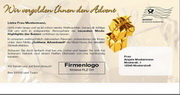 e-pm Mailingaktion - Artikel-Nr. 716513 Wir vergolden - Mailing Maxikarte Weihnachten