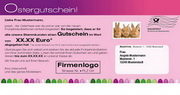 e-pm Mailingaktion - Artikel-Nr. 717003 Ostergutschein - Mailing Maxikarte 

Ostern