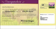 e-pm Mailingaktion - Artikel-Nr. 717010 Ostergutschein - Mailing Maxikarte 

Ostern