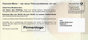 e-pm Mailingaktion - Artikel-Nr. 516158 Fashion Week - Mailing Karte 

frühjahr