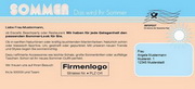 e-pm Mailingaktion - Artikel-Nr. 516248 Ihr Sommer - Mailing Karte Sommer