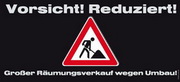 e-pm Mailingaktion - Artikel-Nr. 516557 Vorsicht reduziert - Mailing Karte Räumungsverkauf
