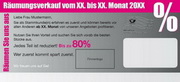 e-pm Mailingaktion - Artikel-Nr. 516559 Räumungsverkauf - Mailing Karte für Dialogpost