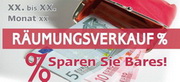 e-pm Mailingaktion - Artikel-Nr. 516562 Sparen Sie bares - Mailing Karte Räumungsverkauf