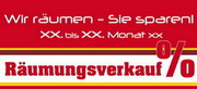 e-pm Mailingaktion - Artikel-Nr. 516565 Wir räumen - Mailing Karte Räumungsverkauf