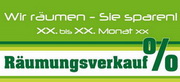 e-pm Mailingaktion - Artikel-Nr. 516567 Wir räumen - Mailing Karte Räumungsverkauf