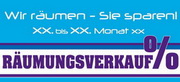 e-pm Mailingaktion - Artikel-Nr. 516568 Wir räumen - Mailing Karte Räumungsverkauf