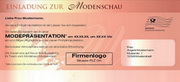 e-pm Mailingaktion - Artikel-Nr. 517025 Modenschau - Mailing Karte frühjahr