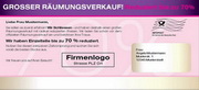e-pm Mailingaktion - Artikel-Nr. 517095 Räumungsverkauf - Mailing individuelle Karte für Dialogpost