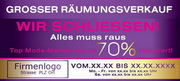 e-pm Mailingaktion - Artikel-Nr. 517095 Räumungsverkauf - Mailing individuelle Karte für Dialogpost