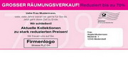e-pm Mailingaktion - Artikel-Nr. 517097 Räumungsverkauf - Mailing Karte für Dialogpost