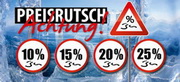 e-pm Mailingaktion - Artikel-Nr. 517262 Achtung Preisrutsch - Mailing Aufkleber Winter