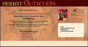 e-pm Mailingaktion - Artikel-Nr. 616737 Herbstgutschein - Mailing Maxikarte Herbst