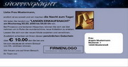 e-pm Mailingaktion - Artikel-Nr. 616763 Shopping-Night - Mailing Maxikarte fr Dialogpost