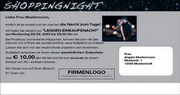e-pm Mailingaktion - Artikel-Nr. 616764 Shopping-Night - Mailing Maxikarte fr Dialogpost