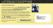 e-pm Mailingaktion - Artikel-Nr. 616766 Shopping-Night - Mailing Maxikarte fr Dialogpost