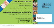 e-pm Mailingaktion - Artikel-Nr. 616777 Vatertagsgutschein - Mailing 

Maxikarte frühjahr