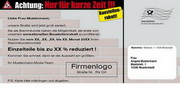 e-pm Mailingaktion - Artikel-Nr. 616781 Baustellenrabatt - Mailing Maxikarte Räumungsverkauf