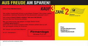 e-pm Mailingaktion - Artikel-Nr. 616789 Kauf 3 Zahl 2 - Mailing Maxikarte Kauf-3-Zahl-2