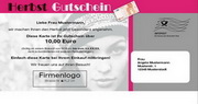 e-pm Mailingaktion - Artikel-Nr. 616817 Herbstgutschein - Mailing Maxikarte Herbst