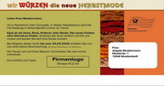 e-pm Mailingaktion - Artikel-Nr. 616819 wrzige Herbstmode - Mailing Maxikarte Herbst