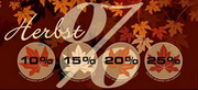 e-pm Mailingaktion - Artikel-Nr. 616832 Herbst-Prozente - Mailing Aufkleber Herbst