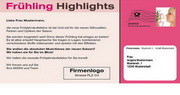 e-pm Mailingaktion - Artikel-Nr. 616871 fürhling-Highlights - Mailing 

Maxikarte frühjahr
