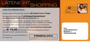 e-pm Mailingaktion - Artikel-Nr. 616872 Late Night Shopping - Mailing Maxikarte Shopping-Night