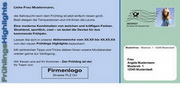 e-pm Mailingaktion - Artikel-Nr. 616922 fürhlings Highlights - Mailing 

Maxikarte frühjahr