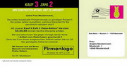 e-pm Mailingaktion - Artikel-Nr. 616985 Kauf 3 Zahl 2 - Mailing Maxikarte Kauf-3-Zahl-2