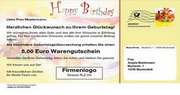e-pm Mailingaktion - Artikel-Nr. 617006 Happy Birthday - Mailing Maxikarte Kundengeburtstag
