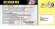 e-pm Mailingaktion - Artikel-Nr. 617133 Alt gegen Neu - Mailing Maxikarte fr Dialogpost