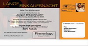 e-pm Mailingaktion - Artikel-Nr. 617155 Lange Einkaufsnacht - Mailing Maxikarte Shopping-Night