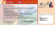 e-pm Mailingaktion - Artikel-Nr. 617182 Alt gegen Neu - Mailing Maxikarte Hosenaktion