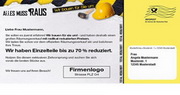 e-pm Mailingaktion - Artikel-Nr. 617267 Alles Muss raus - Mailing Maxikarte Räumungsverkauf