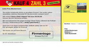 e-pm Mailingaktion - Artikel-Nr. 617289 Kauf 4 Zahl 3 - Mailing Maxikarte Fussball