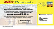 e-pm Mailingaktion - Artikel-Nr. 617308 Sommer Gutschein - Mailing Maxikarte 

Sommer