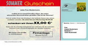 e-pm Mailingaktion - Artikel-Nr. 617309 Sommer Gutschein - Mailing Maxikarte 

Sommer
