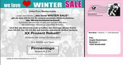 e-pm Mailingaktion - Artikel-Nr. 617388 We Love Winter Sale - Mailing Maxikarte Winter