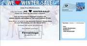 e-pm Mailingaktion - Artikel-Nr. 617389 We Love Winter Sale - Mailing Maxikarte Winter