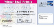 e-pm Mailingaktion - Artikel-Nr. 617394 Winter Spaß Prämie - Mailing Maxikarte Winter