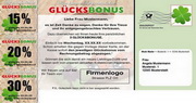 e-pm Mailingaktion - Artikel-Nr. 617399 Glcksbonus - Mailing Maxikarte fr Dialogpost