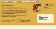 e-pm Mailingaktion - Artikel-Nr. 716456 Einladung Modewoche - Mailing Maxikarte Herbst