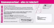 e-pm Mailingaktion - Artikel-Nr. 716563 Wir schrauben - Mailing Maxikarte Räumungsverkauf